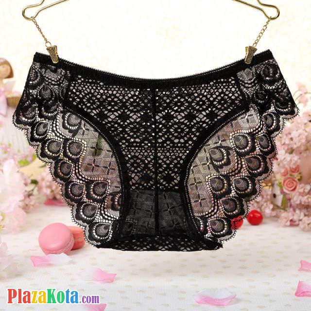 P534 - Celana Dalam Panties Hipster Hitam Transparan - Photo 2