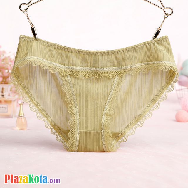 P538 - Celana Dalam Panties Hipster Hijau Renda - Photo 1