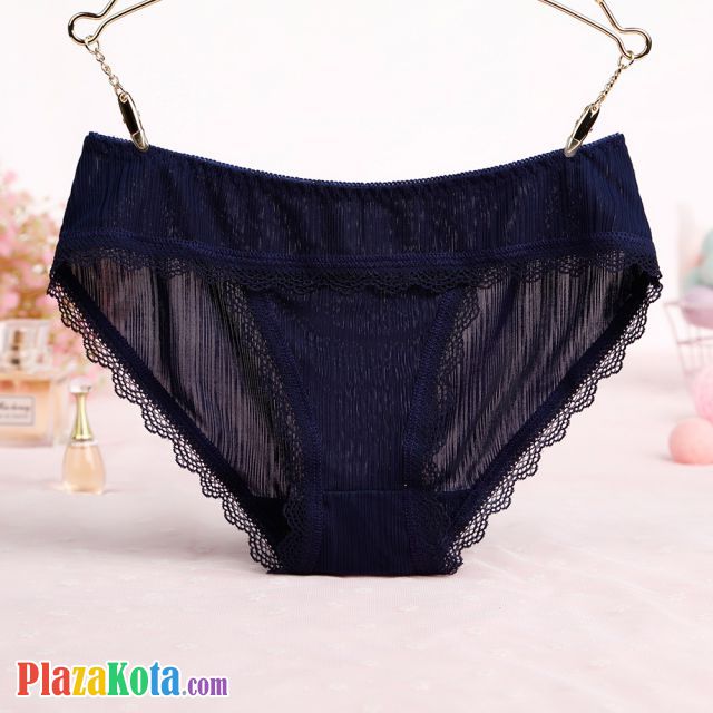 P540 - Celana Dalam Panties Hipster Biru Renda - Photo 1