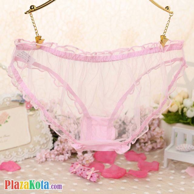P551 - Celana Dalam Panties Hipster Pink Transparan - Photo 2