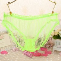 P554 - Celana Dalam Wanita Panties Hipster Seksi Hijau Transparan - Thumbnail 2