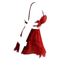 L1153 - Baju Tidur Lingerie Babydoll Mini Dress Merah Transparan Pengait Belakang - Thumbnail 2