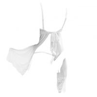 L1199 - Lingerie Babydoll Putih Transparan, Tali Pita Ikat Belakang - Thumbnail 2