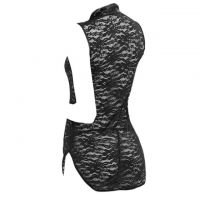 L1219 - Lingerie Costume Cosplay Cheongsam Chinese Hitam Transparan - Thumbnail 2