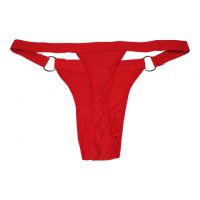 GP070 - Celana Dalam G-String Pria Merah, List Hitam Transparan - Thumbnail 2