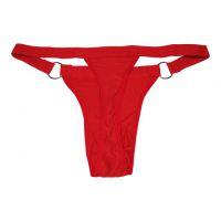 GP070 - Celana Dalam G-String Pria Merah List Hitam Transparan - Thumbnail 2