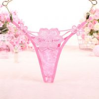 GS300 - Celana Dalam G-String Wanita Bunga Pink Transparan