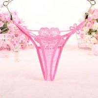 GS300 - Celana Dalam G-String Wanita Bunga Pink Transparan - Thumbnail 2