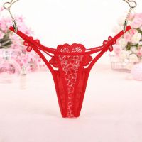 GS301 - Celana Dalam G-String Wanita Bunga Merah Transparan - Thumbnail 2