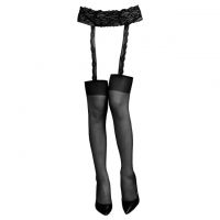 S040 - Stocking Garter Hitam Transparan