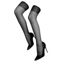 S041 - Stocking Sepaha Hitam Polos Transparan