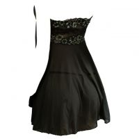 L1234 - Baju Tidur Lingerie Babydoll Mini Dress Kemben Coklat Transparan - Thumbnail 2