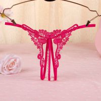 GS321 - Celana Dalam G-String Mutiara T-Back Crotchless Magenta