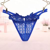 GS331 - Celana Dalam G-String Wanita T-Back Tali 2 Biru