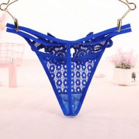 GS331 - Celana Dalam G-String Wanita T-Back Tali 2 Biru - Thumbnail 2