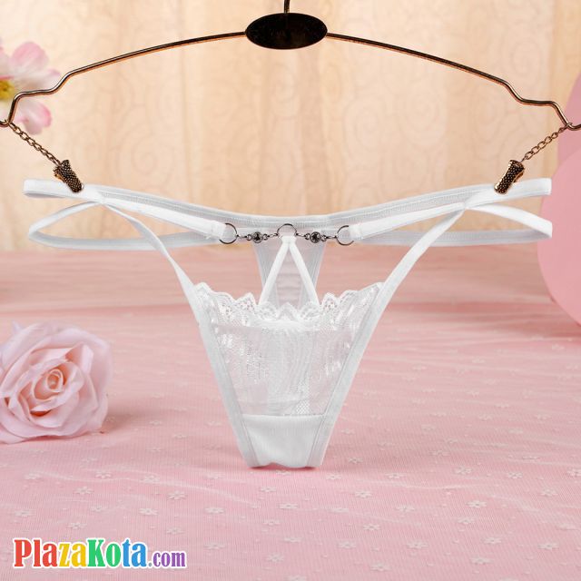 GS340 - Celana Dalam G-String Wanita Tali 2 Putih - Photo 1