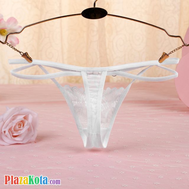 GS340 - Celana Dalam G-String Wanita Tali 2 Putih - Photo 2