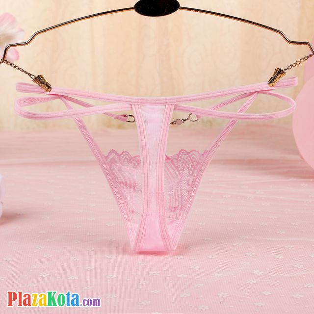 GS341 - Celana Dalam G-String Wanita Tali 2 Pink - Photo 2