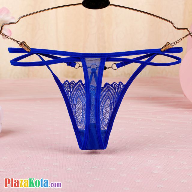 GS343 - Celana Dalam G-String Wanita Tali 2 Biru - Photo 2