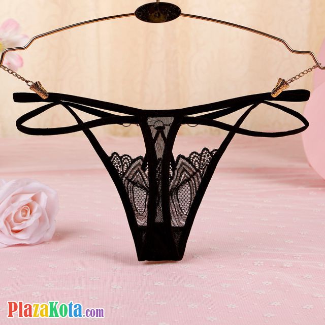 GS344 - Celana Dalam G-String Wanita Tali 2 Hitam - Photo 2