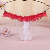 GS345 - Celana Dalam G-String Mutiara Putih Karet Peach - 2