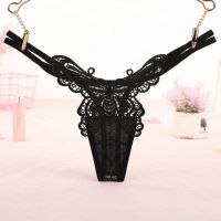GS355 - Celana Dalam G-String Wanita Kupu-Kupu Tali 2 Hitam