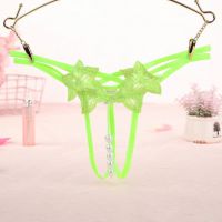 GS359 - Celana Dalam G-String Mutiara Crotchless Tali 2 Hijau