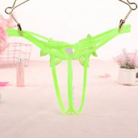 GS359 - Celana Dalam G-String Mutiara Crotchless Tali 2 Hijau - Thumbnail 2