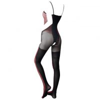 BS214 - Bodystocking Full Body Hitam Transparan Crotchless - 2