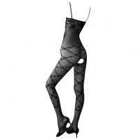 BS218 - Bodystocking Full Body Hitam Transparan Crotchless - Thumbnail 2