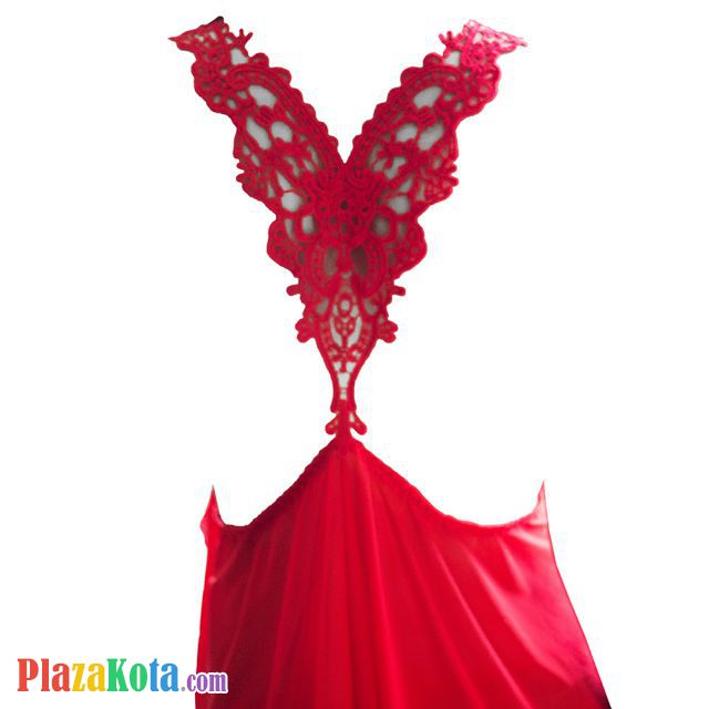 L1249 - Lingerie Nightgown Merah Transparan - Photo 2