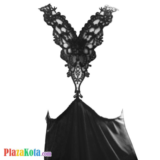 L1250 - Lingerie Nightgown Hitam Transparan - Photo 2