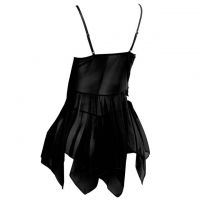 L1266 - Baju Tidur Lingerie Babydoll Mini Dress Hitam Transparan - Thumbnail 2