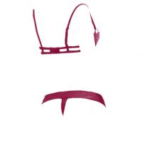 B353 - Bra Set Underwire Kawat Open Cup Marun Celana Dalam - Thumbnail 2