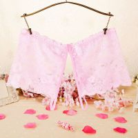 P590 - Celana Dalam Panties Boyshort Pink Transparan Crotchless - 2