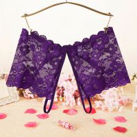 P591 - Celana Dalam Panties Boyshort Ungu Transparan Crotchless - Thumbnail 2