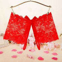 P592 - Celana Dalam Panties Boyshort Merah Transparan Crotchless - Thumbnail 2