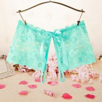 P593 - Celana Dalam Panties Boyshort Hijau Transparan Crotchless