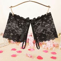 P596 - Celana Dalam Panties Boyshort Hitam Transparan Crotchless