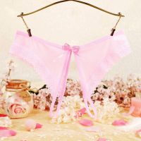 P599 - Celana Dalam Panties Hipster Pink Transparan, Crotchless