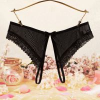 P605 - Celana Dalam Panties Hipster Hitam Transparan Crotchless