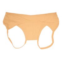 P609 - Celana Dalam Panties Hipster Krem Crotchless Terbuka Belakang - 2