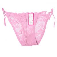P611 - Celana Dalam Panties Thong Pink Transparan Ikat Samping