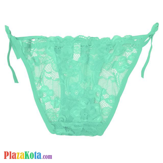 P614 - Celana Dalam Panties Thong Hijau Transparan Ikat Samping - Photo 2