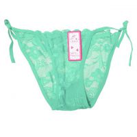 P614 - Celana Dalam Panties Thong Hijau Transparan Ikat Samping