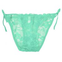 P614 - Celana Dalam Panties Thong Hijau Transparan Ikat Samping - 2