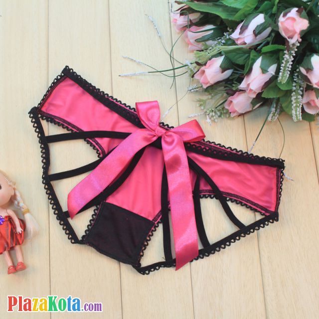 P617 - Celana Dalam Panties Hipster Magenta Pita Terbuka Belakang - Photo 1