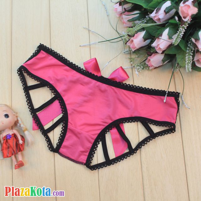 P617 - Celana Dalam Panties Hipster Magenta Pita Terbuka Belakang - Photo 2