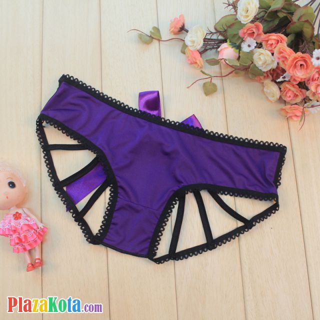 P618 - Celana Dalam Panties Hipster Ungu Pita Terbuka Belakang - Photo 2