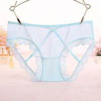 P621 - Celana Dalam Panties Hipster Biru Transparan Renda Terbuka Belakang - Thumbnail 2